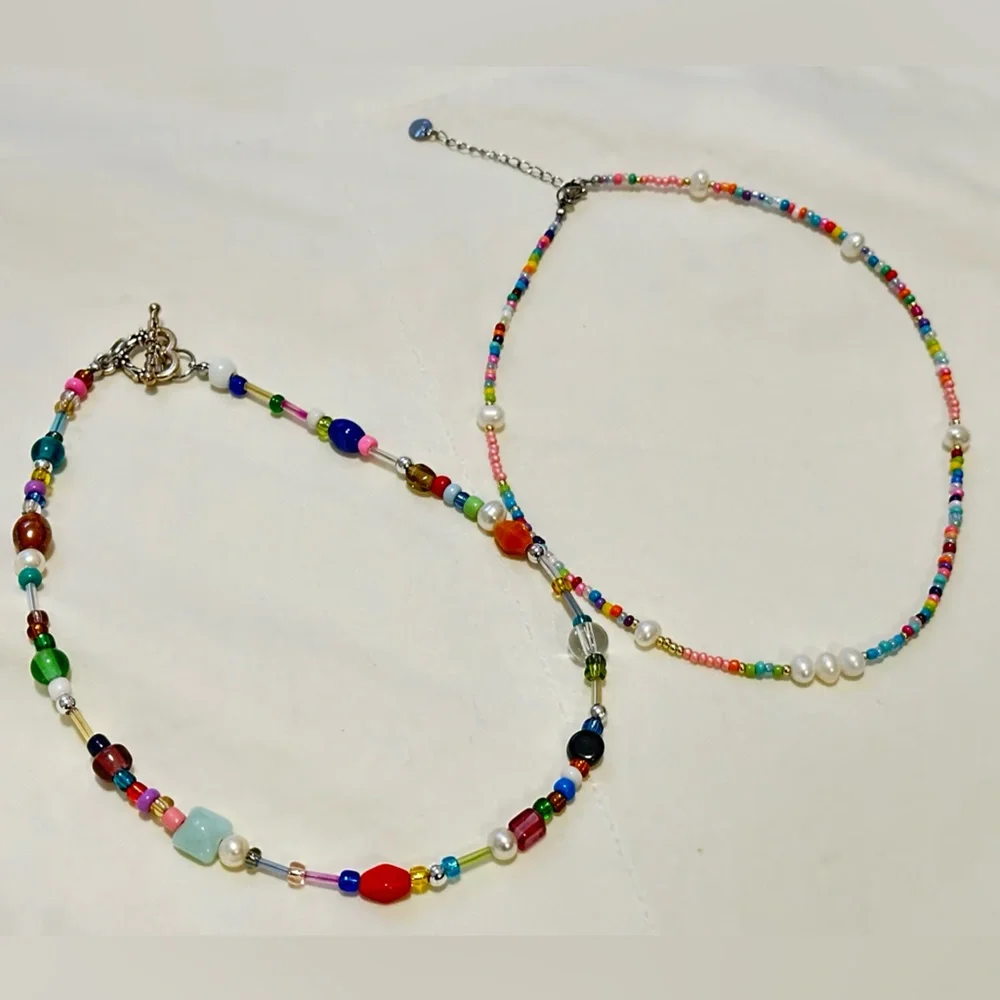 Two Beaded Necklaces for Layering - Picture 3 of 6